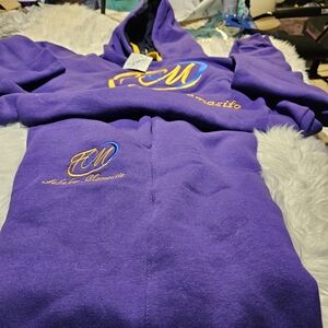 Purple Track Jogger Pants - Unbranded